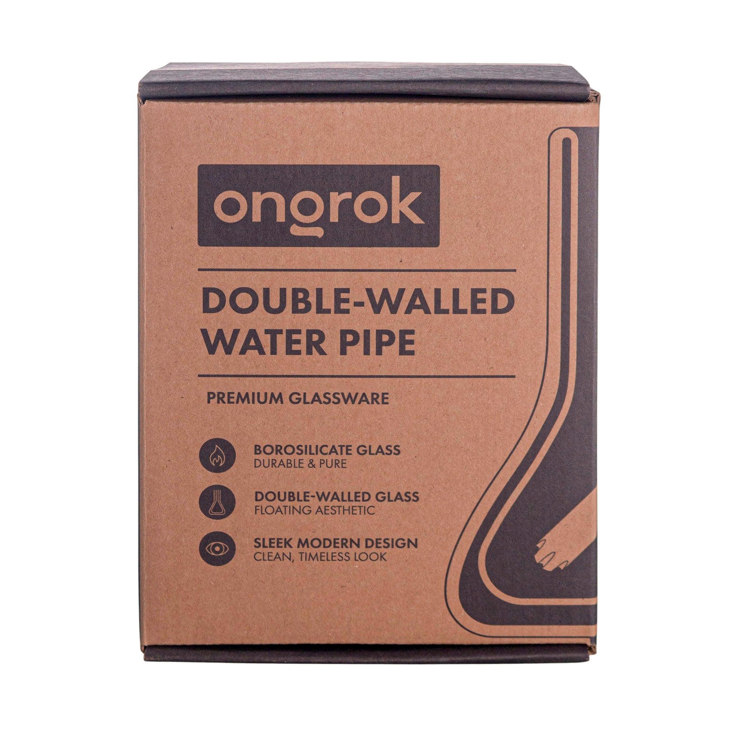 Double Glass Wall Water Pipe