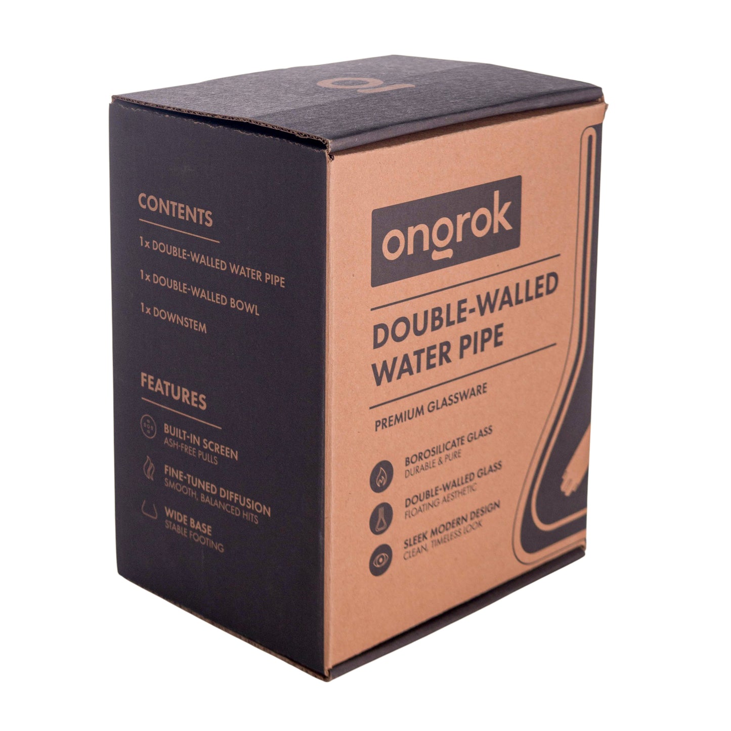 Double Glass Wall Water Pipe