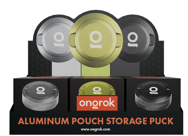 Pouch Storage Puck, Mixed Color Pack of 12 With Display