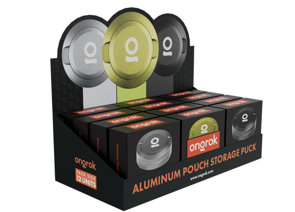 Pouch Storage Puck, Mixed Color Pack of 12 With Display