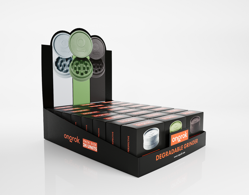 Degradable Grinder, Mixed Color Pack of 24 With Display