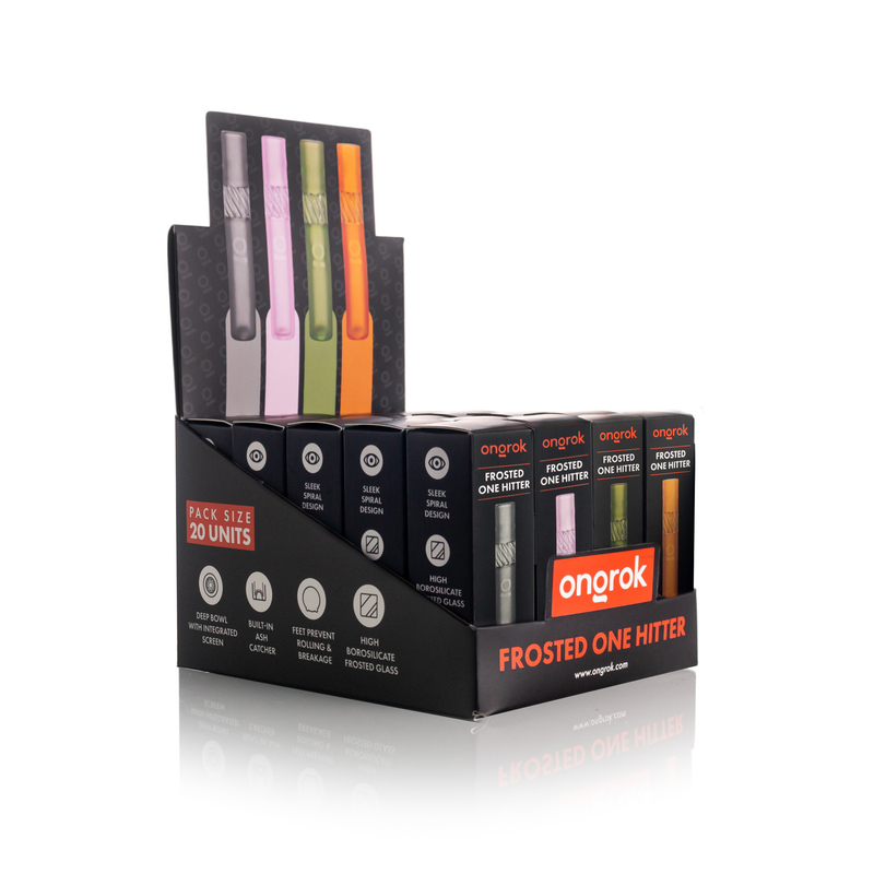 Frosted Glass One Hitter Pipe | Mixed 20 Pack