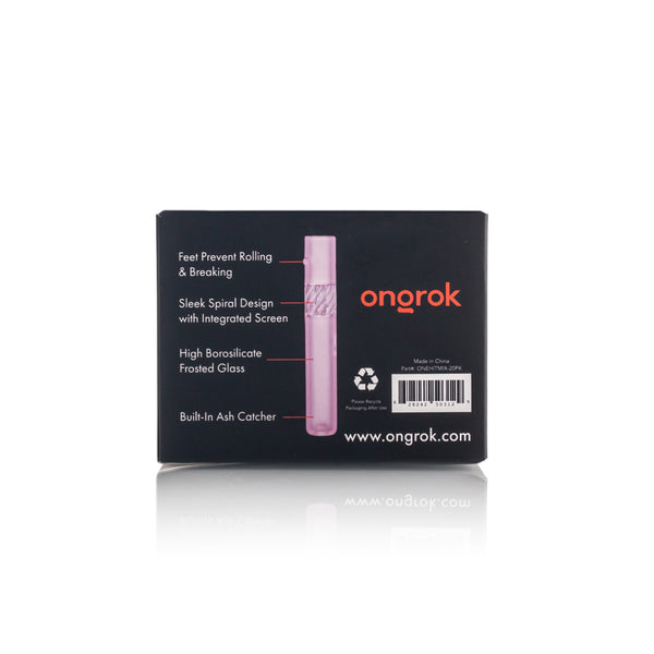 Frosted Glass One Hitter Pipe | Mixed 20 Pack