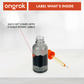 6 pack glass dropper jars with chalk board labels by ONGROK