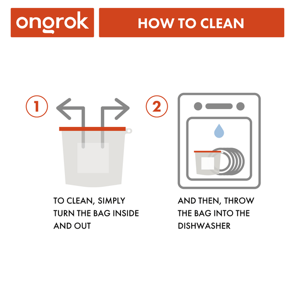ONGROK Dishwasher Safe Silicone Storage Bags | 2 Pack
